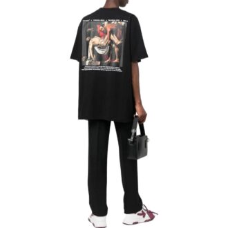 Caravaggio Deposition Over Kurzarm-T-Shirt „Schwarz“