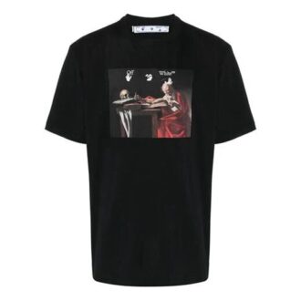 Caravaggio Kurzarm-Over-T-Shirt „Schwarz/Rot“