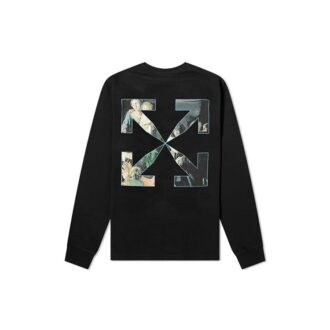 Caravaggio Mehrfarbig „Our Lady Painting Arrow“ Langarm-Shirt Standardversion Schwarz