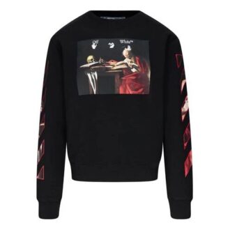 Caravaggio Slim Crewneck „Schwarz/Rot“