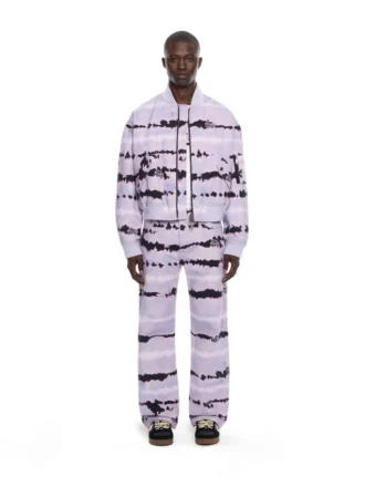 Cropped-Bomberjacke mit durchgehendem Tie-Dye-Effekt