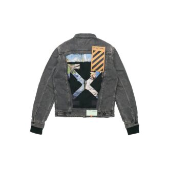 Denim-Jacke im Used-Look „Schwarz“
