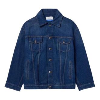 Denimjacke mit übergroßem Logo-Applikation
