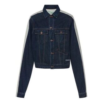 Denimjacke mit gespleißten Ärmeln Blau