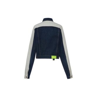 Denimjacke mit gespleißten Ärmeln Blau