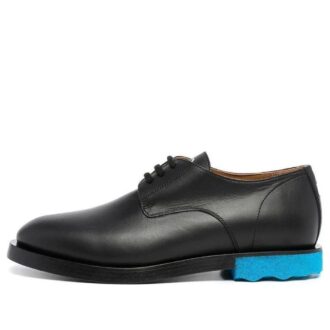 Derby-Schuhe mit kontrastierender Sohle „Black Blue“