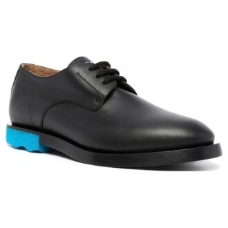 Derby-Schuhe mit kontrastierender Sohle „Black Blue“