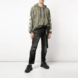 Diag Arrows Camo Logo Print Baumwolle