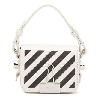 Diag Ein-Schulter-Tasche Mini Weiß