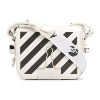 Diag Ein-Schulter-Tasche Mini Weiß