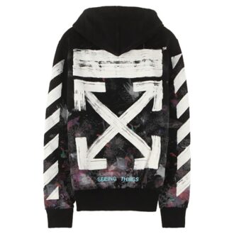 Diag Galaxy Brush Zip Hoody „Schwarz Weiß Multicolor“