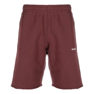 Diag Helvetica Sweatshort „Barolo“