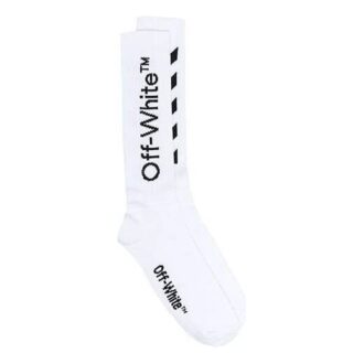 Diag Mid Length Socken „White Black“