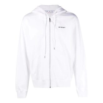 Diag-Print-Hoodie mit Reißverschluss