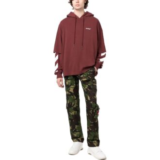 Diag-Sleeve Baumwoll-Hoodie