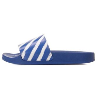 Diag Stripe Slipper Blau/Weiß