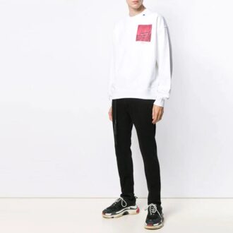 Diag Unf Unfinished Cotton Herren-Sweater, locker geschnitten