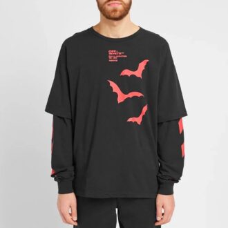 Diagonal Bats Double Sleeve für Herren Schwarz