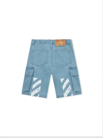 Diagonal Sketch Cargo-Shorts