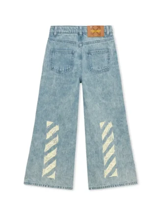 Diagonal Sketch Denim Hosen