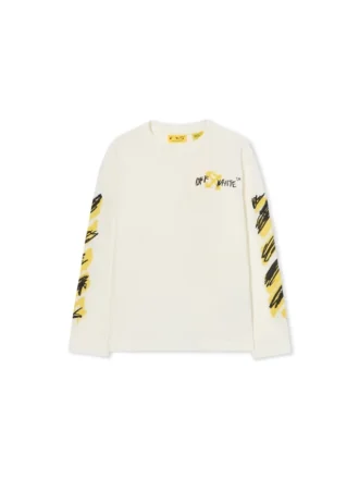 Diagonal Spray Langarm-T-Shirt