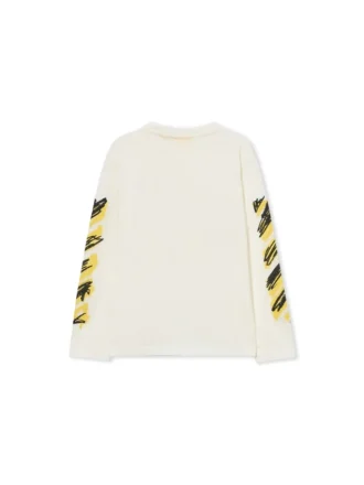 Diagonal Spray Langarm-T-Shirt