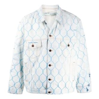 Fence Klassische Denim-Jeansjacke, lockere Passform, hellblau