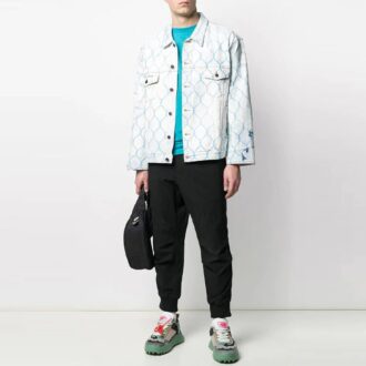 Fence Klassische Denim-Jeansjacke, lockere Passform, hellblau