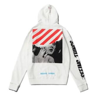 Fotokopie-Kapuzen-Sweatshirt „Weiß“