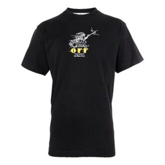 Freewizard Pattern Kurzarm-Shirt, lockere Passform, Schwarz