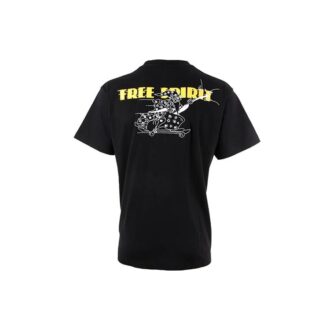 Freewizard Pattern Kurzarm-Shirt, lockere Passform, Schwarz