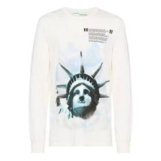 Freiheitsstatue-T-Shirt „Black White Blue“