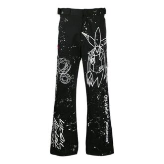 Futura Crossover-Print-Hose Schwarz