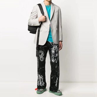 Futura Crossover-Print-Hose Schwarz