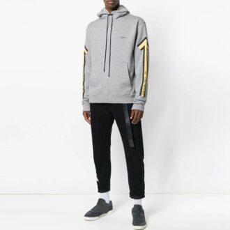 Fw18 Arrows Kapuzenpullover mit normaler Passform „Grau-Gelb“