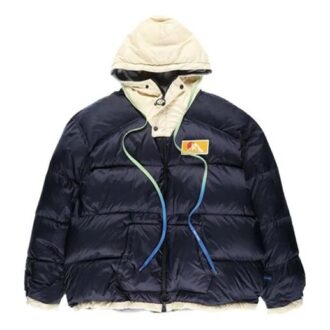 FW19 Scaffolding Pufferjacke mit Reißverschluss und Pfeilmuster für Herren, Blau