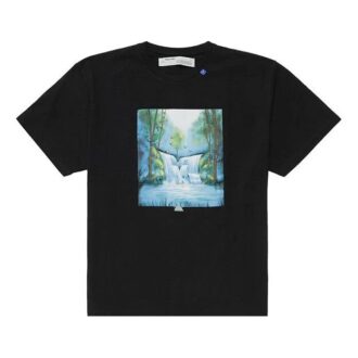 FW19 Waterfall S/S Over Tee Schwarz Multicolor