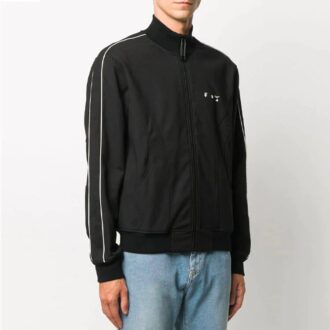 FW20 Applikations-Sportjacke Herren Schwarz