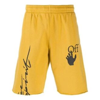 FW20 Arrows-Shorts für Herren mit Pfeil-Print, gelb