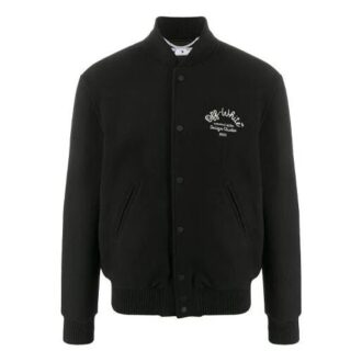 FW20 Baseballjacke mit Arrows-Print für Herren, schwarz