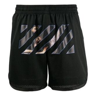 FW20 Caravaggio-Print-Shorts Herren Schwarz