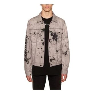 FW20 Denimjacke für Herren mit Tie-Dye-Print, grau