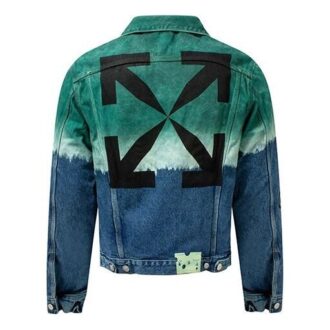 Fw20 Denimjacke mit Farbverlauf und Tie-Dye-Effekt