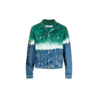 Fw20 Denimjacke mit Farbverlauf und Tie-Dye-Effekt
