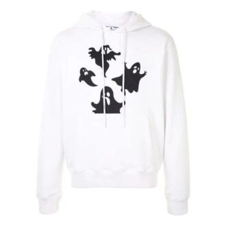 FW20 Ghost Printing Kapuzenpullover Herren Weiß