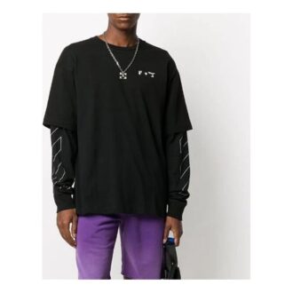 FW20 Herren-Langarmshirt mit Logo-Print