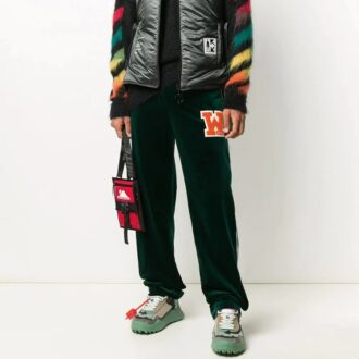 FW20 Hose mit Logo-Patch und Samt-Effekt