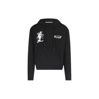 FW20 Kapuzenpullover mit Kissing-Print Herren Schwarz