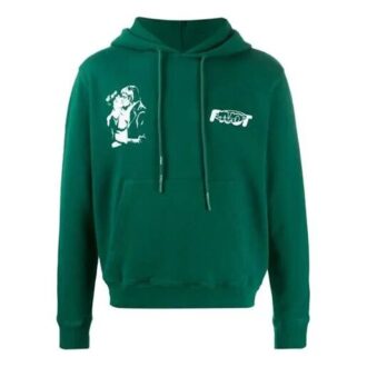 FW20 Kiss 21 Pullover mit Kapuze und Aufdruck für Herren, grün