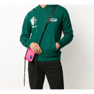 FW20 Kiss 21 Pullover mit Kapuze und Aufdruck für Herren, grün